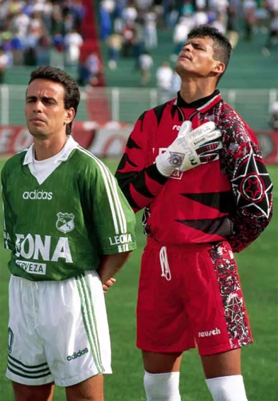 En 1991 Miguel Calero llegó al arco del Deportivo Cali, club con el que fue campeón en 1995-1996.