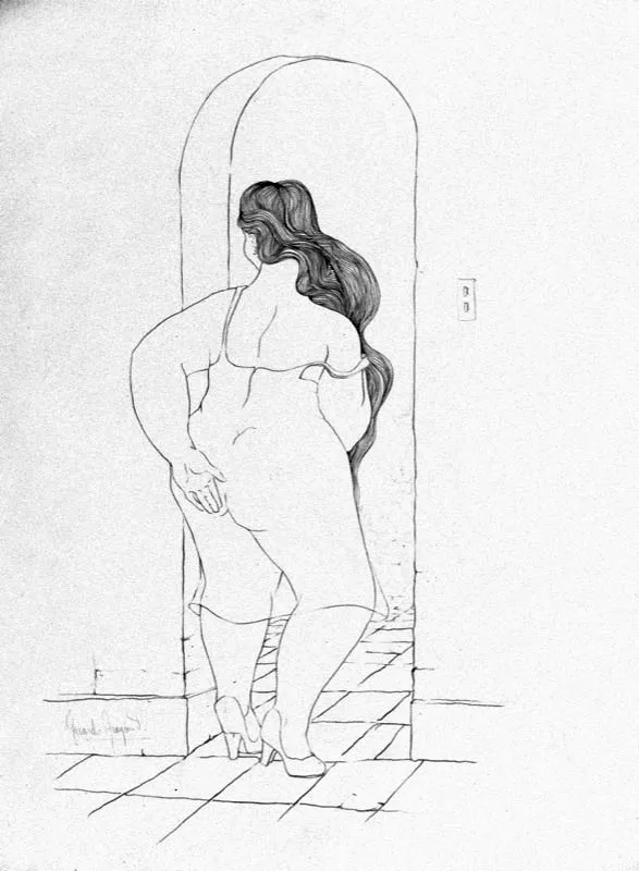 Dibujo de la serie “Puertas” / 1981-1982 / Lápiz sobre papel / 66 x 52,5 cm