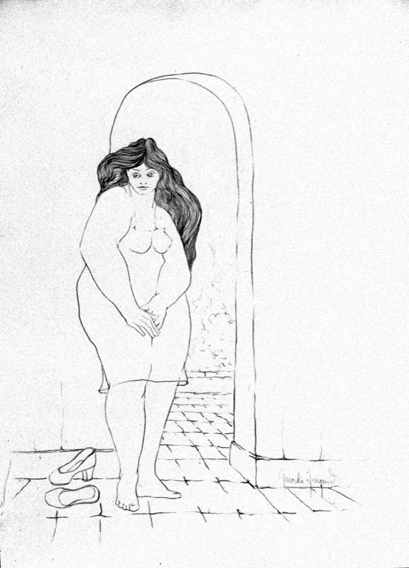 Dibujo de la serie “Puertas” / 1981-1982 / Lápiz sobre papel / 66 x 52,5 cm