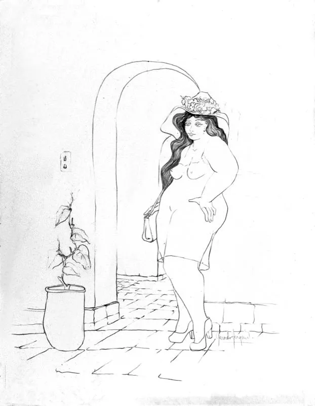 Dibujo de la serie “Puertas” / 1981-1982 / Lápiz sobre papel / 66 x 52,5 cm