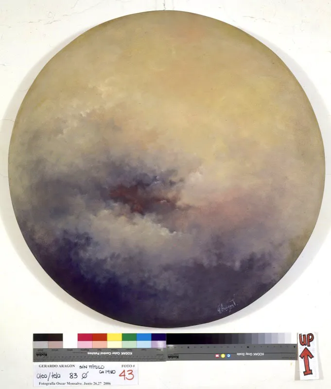 Serie “Orbis” / Sin título / ca.1988 / Óleo sobre lienzo / 83 cm diámetro