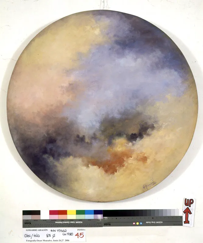 Serie “Orbis” / Sin título / ca.1986 / Óleo sobre lienzo / 83 cm diámetro