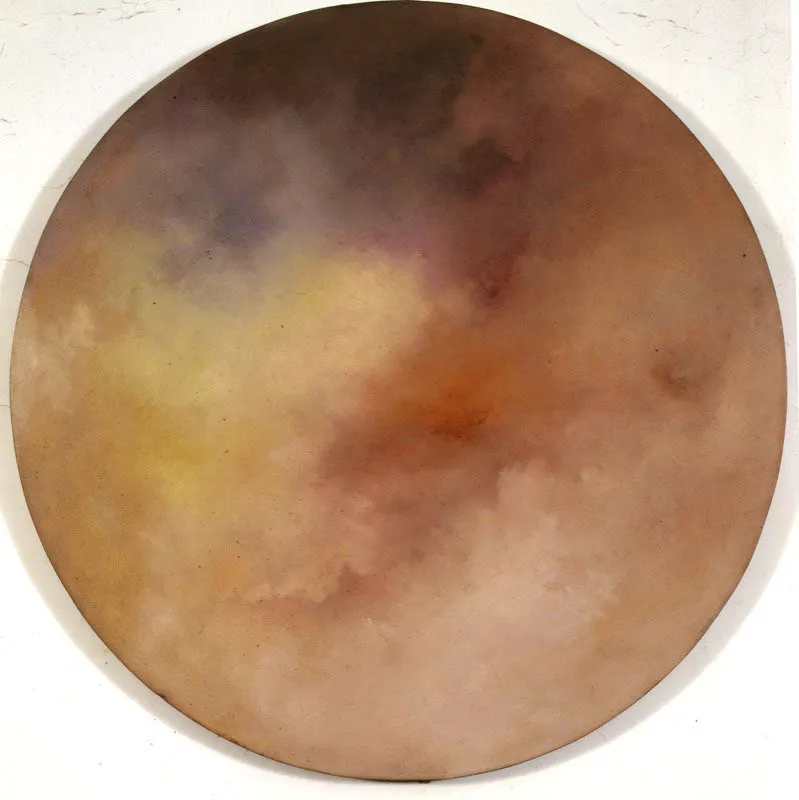 Serie “Orbis” / Sin título / ca.1987 / Óleo sobre lienzo / 80 cm diámetro