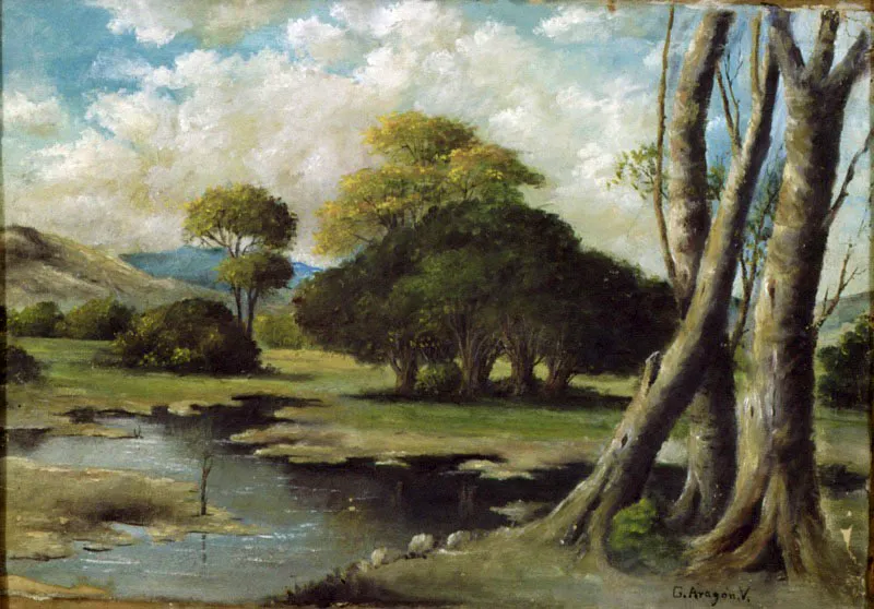 Paisaje / 1945 / leo sobre lienzo / 39,5 x 55 cm  