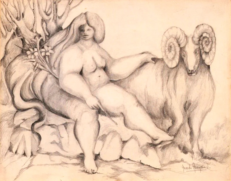 Aries / 1969-1972 / Lápiz sobre papel / 26,5 x 33,5 cm