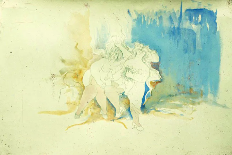 Dibujo de la serie “Mujeres con niño” / 1979-1980 / Lápiz y témpera sobre papel / 44 x 58 cm