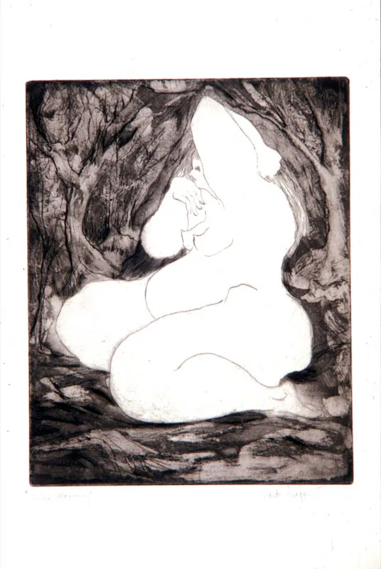 Early morning / 1967 / Grabado, punta seca / 22,5 x 18 cm