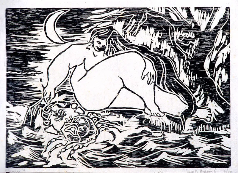 Cáncer/ 1969-1972 / Xilografía sobre papel / 31 x 43 cm