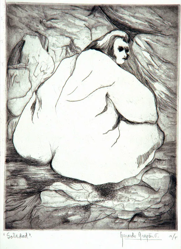 Soledad / 1967 / Grabado, punta seca / 23 x 18 cm