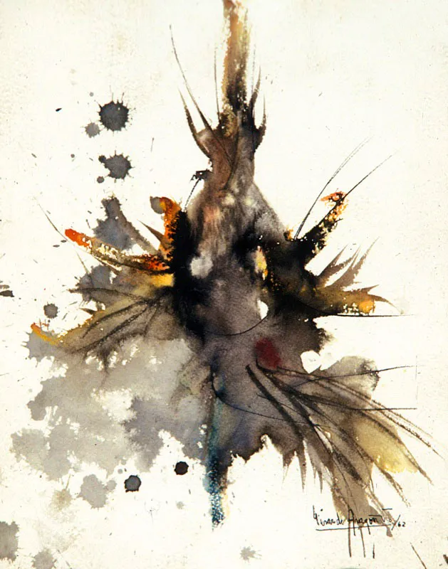 Serie Peces / 1962 - 1963 / Acuarela sobre papel / 34,5 x 27,4 cm 