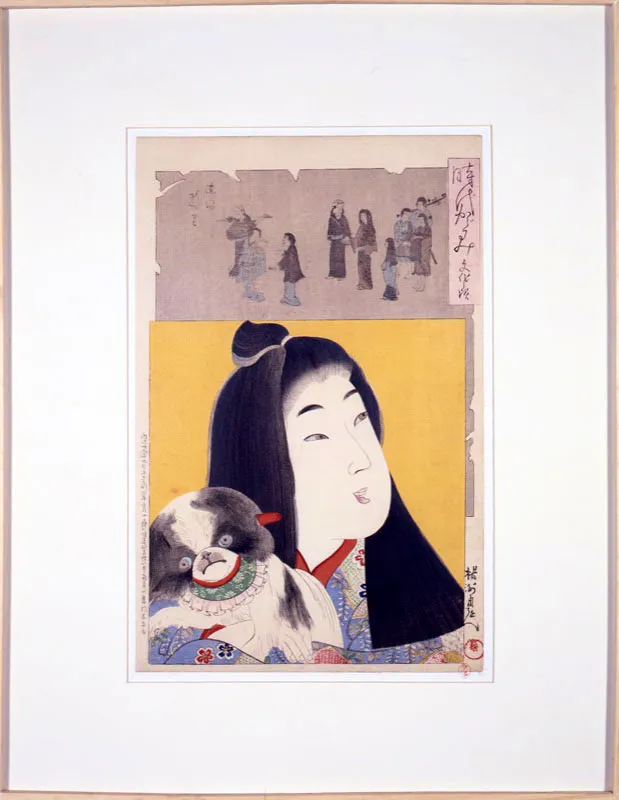 Chikanobu / Japn, 1832/34 - 1912 / Vestido de dama de la era bunka / 1896 / Xilografa sobre papel / 35,5 x 23,1 cm / Registro 3460 / Ingreso a la coleccin: diciembre de 2001 