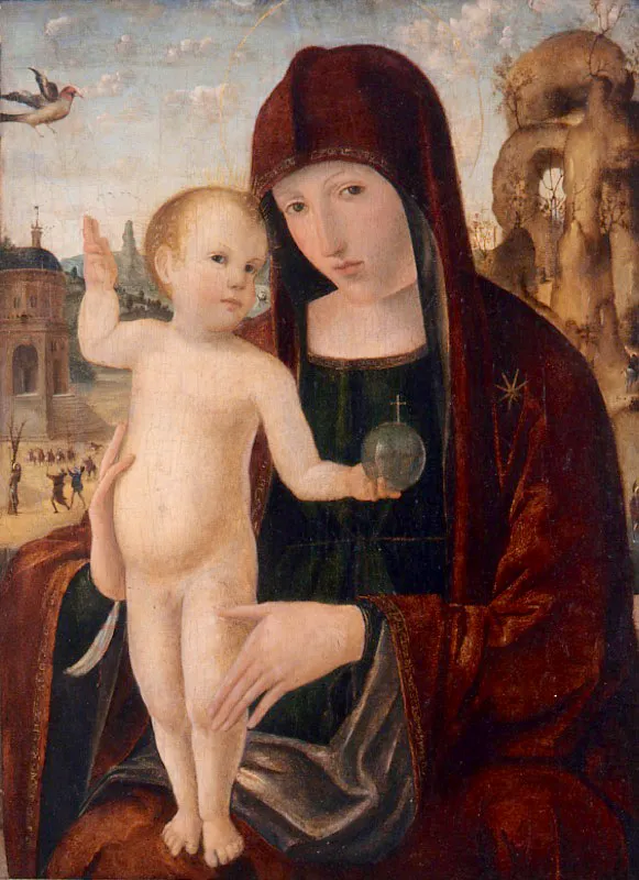 Giovanni Francesco Maineri / Parma (Italia), Ca. 1460 - 1535 / Madona y nio / Ca. 1497 / leo sobre madera / 49,5 x 35,6 cm / Registro 3203 / Ingreso a la coleccin: octubre de 2000 