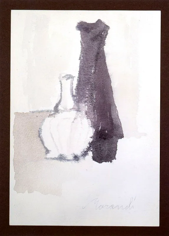 Giorgio Morandi / Bolonia (Italia), 1890 - 1964 / Naturaleza muerta / 1963 / Acuarela sobre papel / 27,5 x 19,3 cm / Registro 4102 / Ingreso a la colección: junio de 2004 / Donación parcial Fundación Amigos de las Colecciones de Arte del Banco de la República