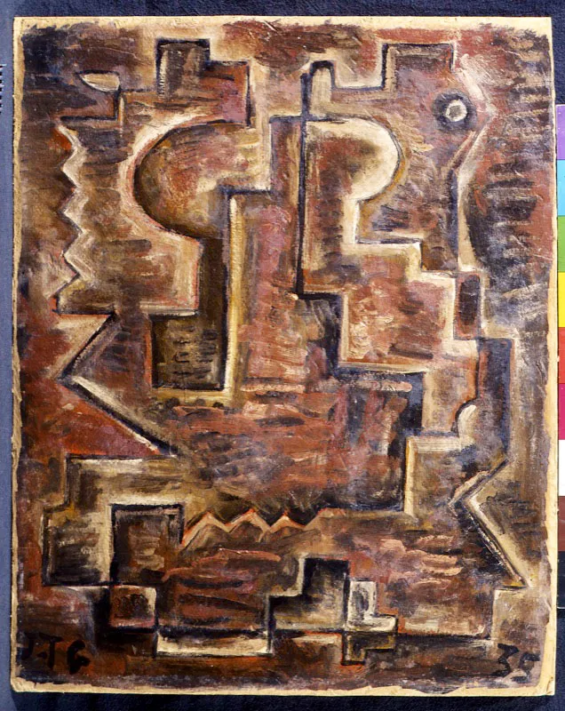 Joaqun Torres Garca / Montevideo (Uruguay), 1874 - 1949 / Composicin III / 1935 / leo sobre cartn / 48 x 39 cm / Registro 3855 / Ingreso a la coleccin: noviembre de 1996 