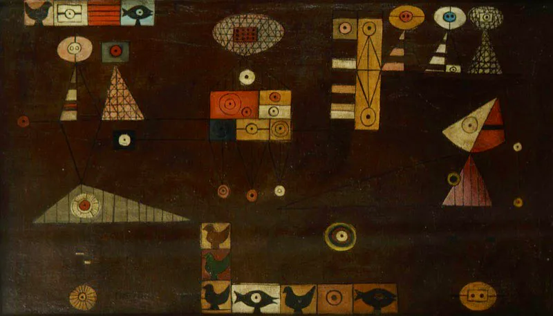 René Portocarrero / La Habana (Cuba), 1912 - 1985 / Tiro al blanco / 1952 / Óleo sobre tela / 41,3 x 73 cm / Registro 3205 / Ingreso a la colección: octubre de 2000