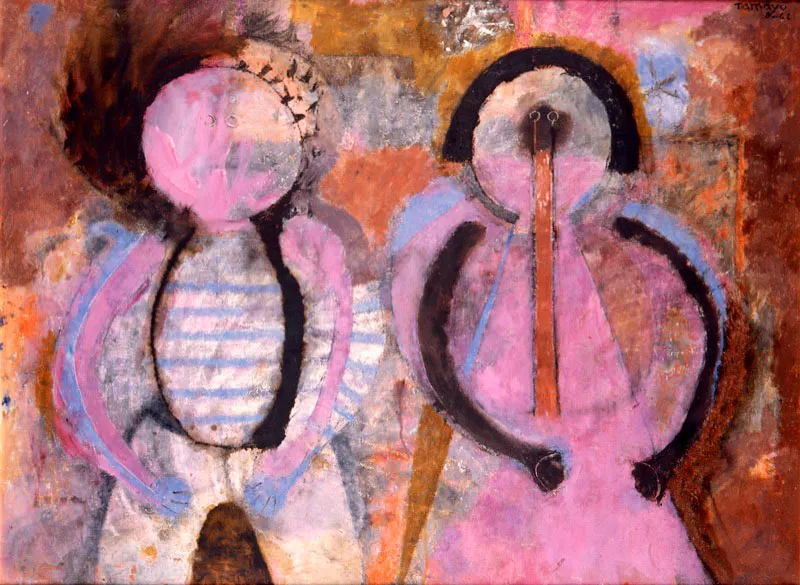 Rufino Tamayo / Oaxaca (México), 1899 - México D. F. (México), 1991 / Retrato de niños / 1966 / Óleo sobre tela / 98 x 135 cm / Registro 2958 / Ingreso a la colección: abril de 1998
