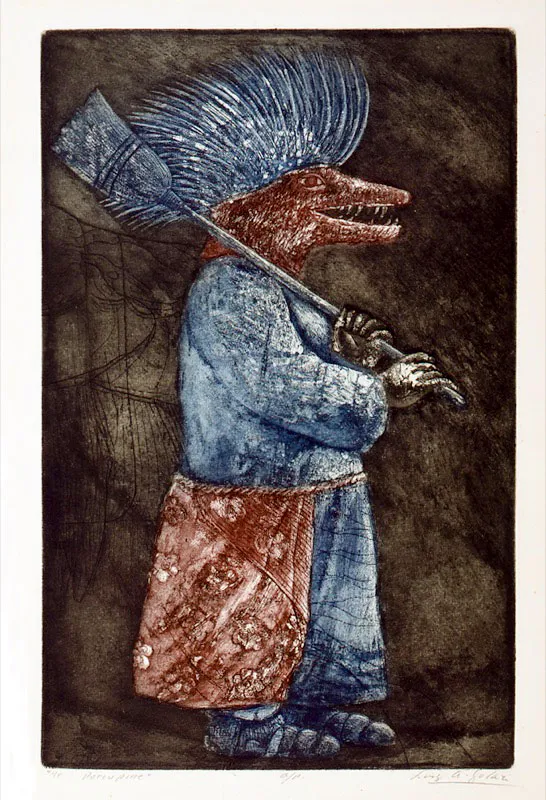 Luis Alberto Solari / Fray Bentos, Río Negro (Uruguay) 1918 - Montevideo (Uruguay) 1993 / Mr. Porcupine / 1972 / Grabado sobre papel / 70 x 50 cm / Registro 0374 / Ingreso a la colección: septiembre de 1972