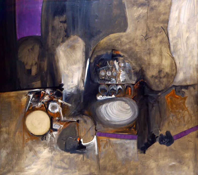 Manuel Felguérez / Valparaíso, Zacatecas (México), 1928 / Ondulaciones del torso / 1967 / Óleo sobre tela / 125 x 140 cm / Registro 0275 / Ingreso a la colección: mayo de 1967
