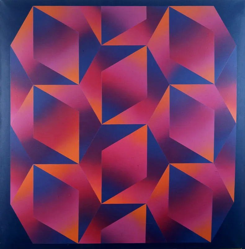 Rogelio Polesello / Buenos Aires (Argentina), 1939 / Hexágono n.o 4 / 1974/1975 / Acrílico sobre tela / 162 x 162 cm / Registro 0578 / Ingreso a la colección: noviembre de 1975