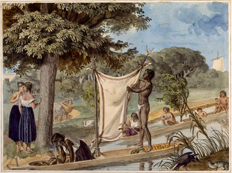 François Désiré Roulin / Rennes (Francia), 1796 - París (Francia) 1874 / Orillas del Magdalena / 1823 / Acuarela sobre papel / 20,3 x 26,7 cm / Registro 4076 / Ingreso a la colección: noviembre 2003