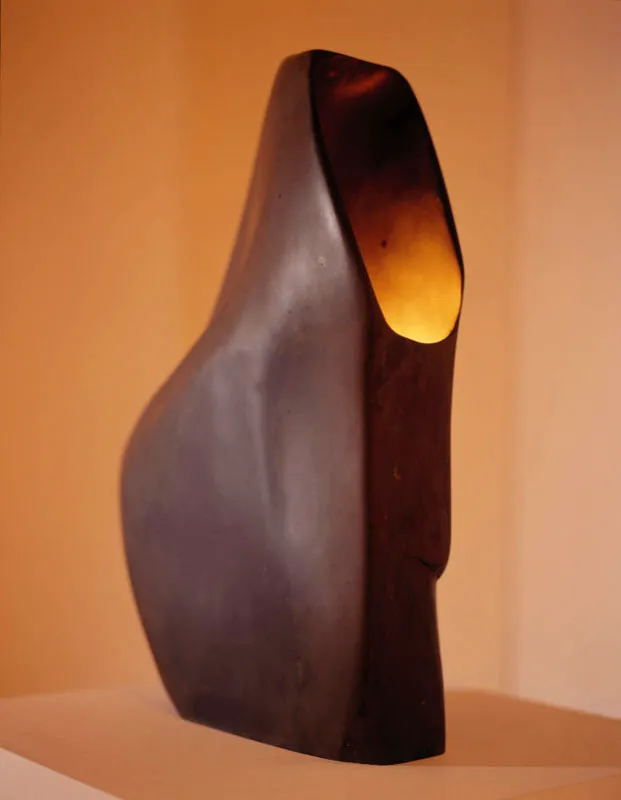 FSIL II. 
2001. 
Lutita y fuego. 
57 x 38 x 12 cm aprox.  