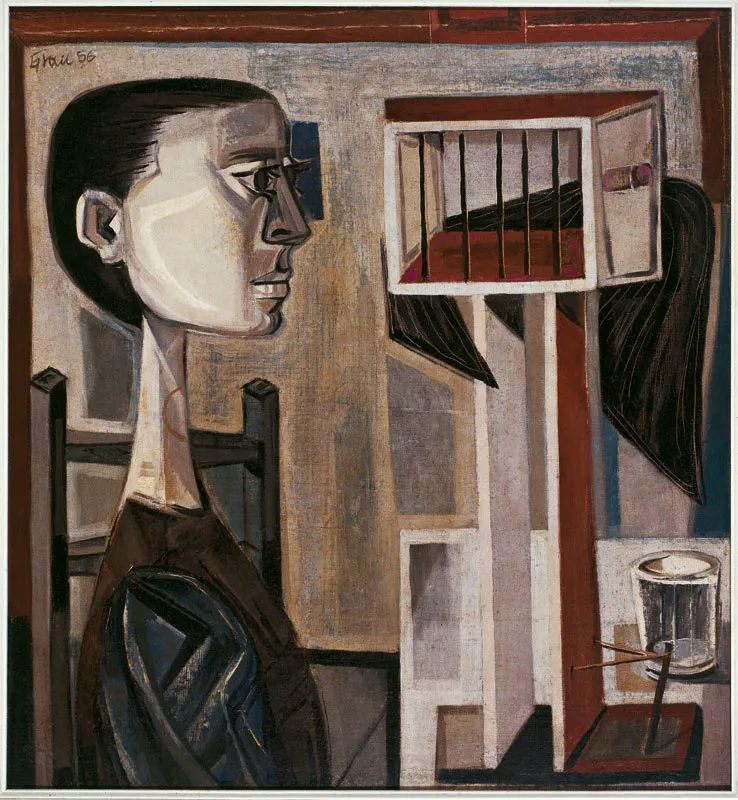 Enrique Grau / Cámara negra / 1956 / Óleo sobre lienzo / 64 x 58 cm Óscar Monsalve