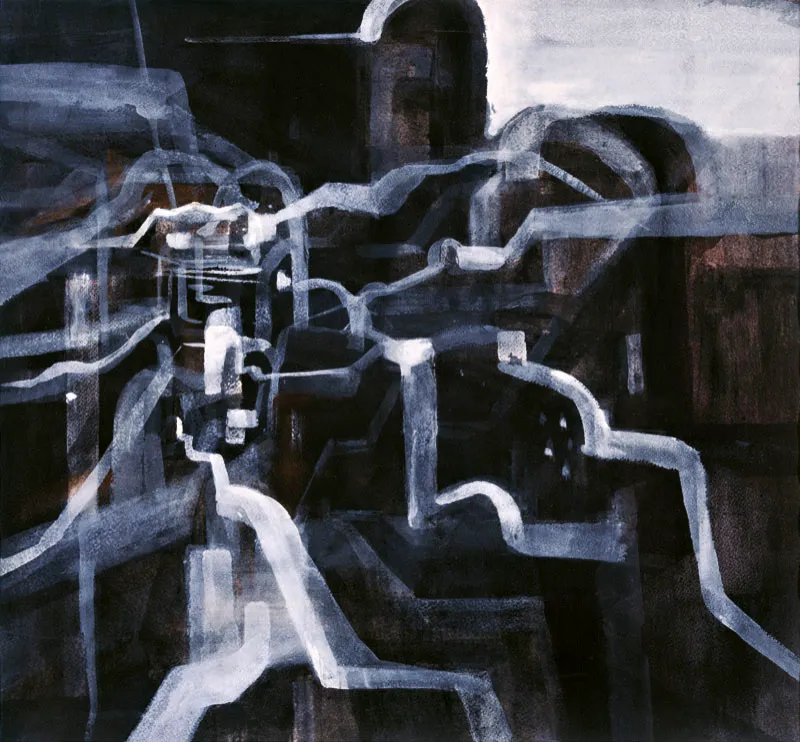 Cecilia Porras / Cartagena de noche / s.f / Témpera sobre papel / 52 x 48 cm Óscar Monsalve