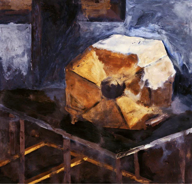 Delcy Morelos / Interior / 1990 / Acrílico sobre papel / 152 x 160 cm Óscar Monsalve