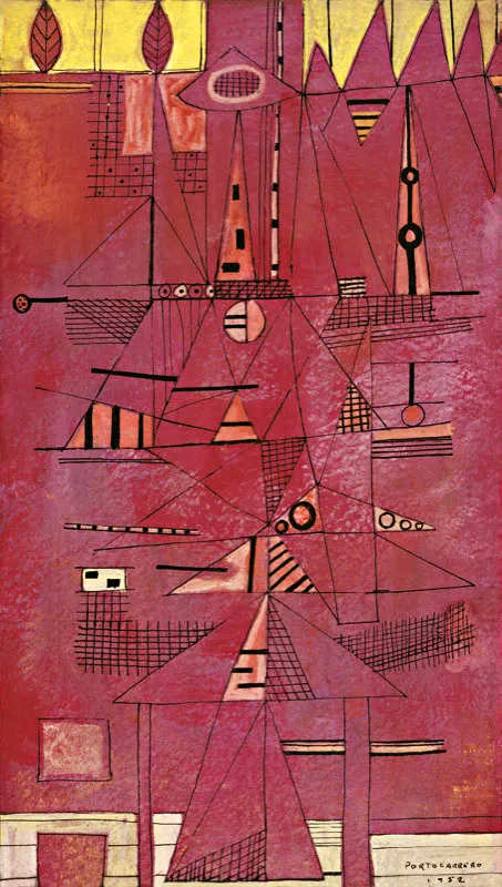 René Portocarrero / Estudio en rojo n.° vi / 1952 / Gouache / 38 x 23 cm Óscar Monsalve