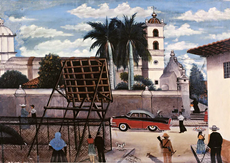 José Antonio Velásquez / Visita a Tegucigalpa / 1957 / Óleo sobre lienzo / 66 x 94 cm Óscar Monsalve