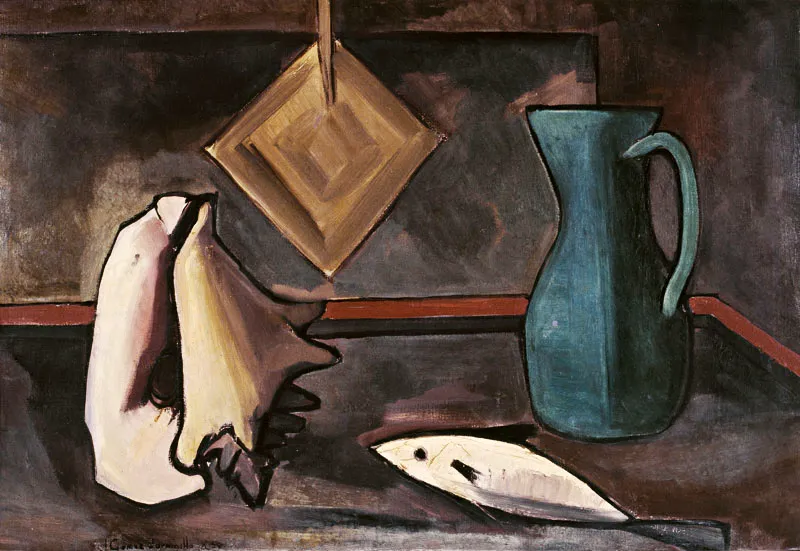 Ignacio Gómez Jaramillo / Bodegón / 1956 / Óleo sobre lienzo / 64 x 97 cm Óscar Monsalve