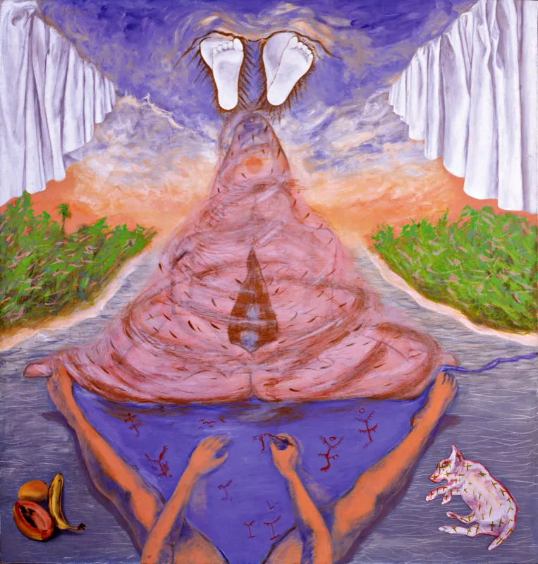 Bibiana Vélez / Dios da / 1984 / Acrílico sobre lienzo / 183 x 174 cm Óscar Monsalve
