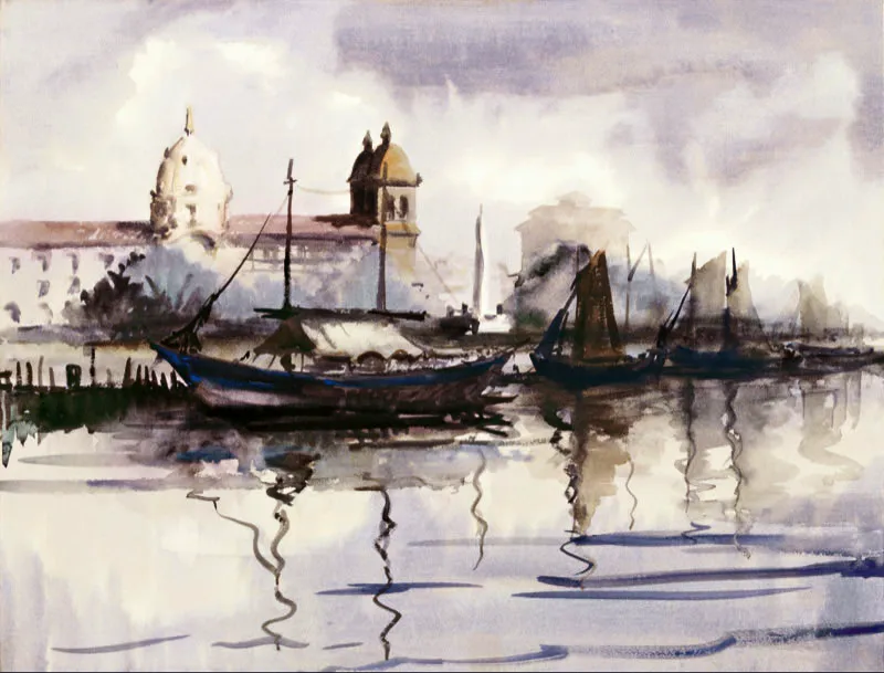 Hernando Lemaitre / Cartagena marina / 1965 / Acuarela sobre papel / 50 x 67 cm scar Monsalve