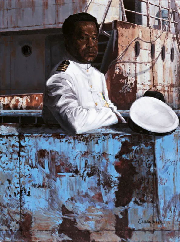 Jaime Carrasquilla / Capitán, retrato de Heriberto Cogollo / 1998 / Óleo sobre lienzo / 130 x 100 cm Óscar Monsalve