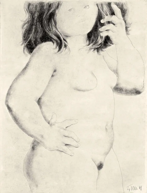 Enrique Grau / Desnudo femenino / 1971 / Dibujo/ 94 x 71 cm Óscar Monsalve