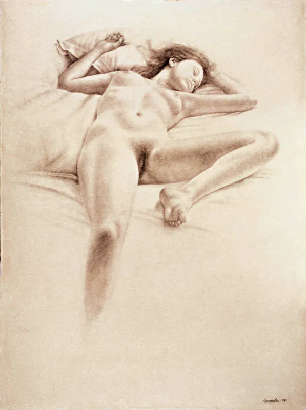 Darío Morales / Desnudo / 1978 / Dibujo sobre papel / 180 x 120 cm Óscar Monsalve