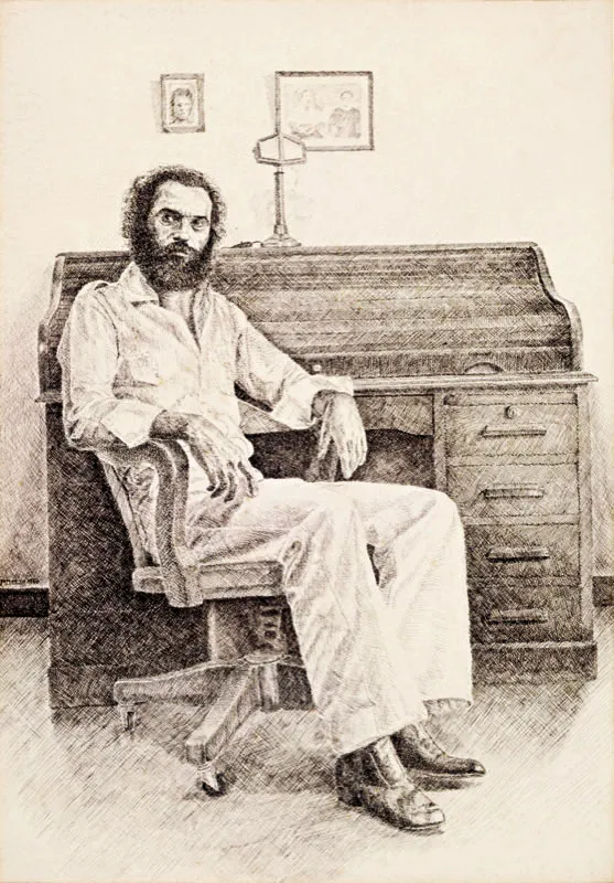Alfredo Huerrero / Autorretrato / 1979 / Plumilla / 50 x 35 cm Óscar Monsalve