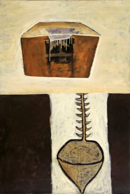 Mario Zabaleta / Este lado arriba / 1993 / Acrílico sobre lienzo / 170 x 115 cm Óscar Monsalve