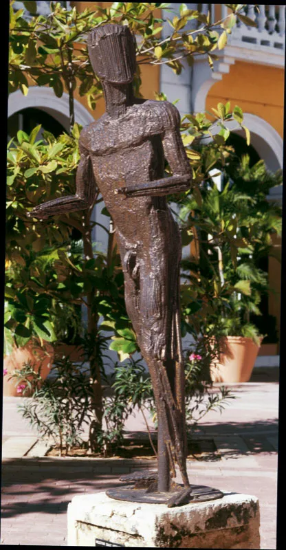 Héctor Díaz / Arenero / 1979 / Escultura en varilla de hierro / 180 x 47 x 20 cm Óscar Monsalve