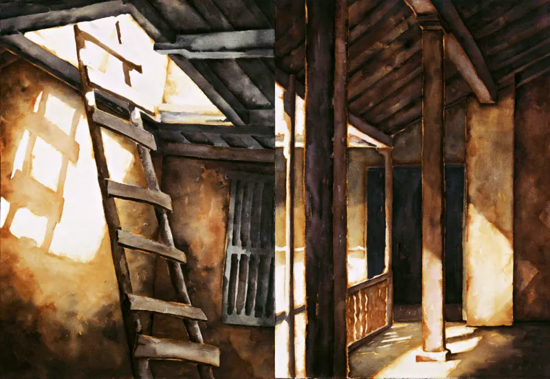Tere Perdomo / Escisión / 1995 / Díptico / Acuarela sobre papel / 130 x 89 cm Óscar Monsalve