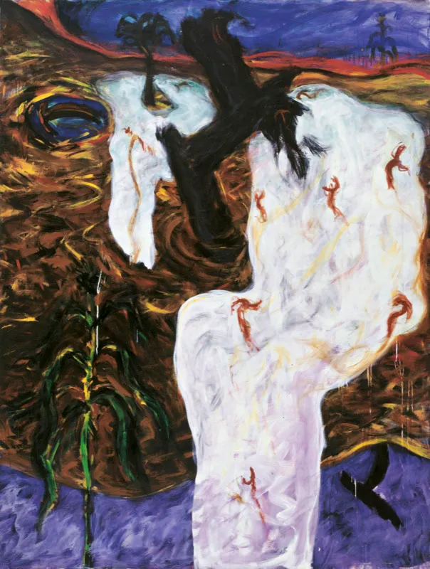 Carlos Gómez Galeano / Nube negra / 1988 / Óleo sobre lienzo / 200 x 152 cm Óscar Monsalve