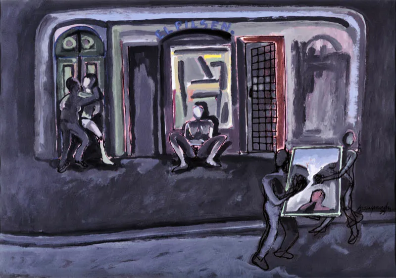 Humberto Giangrandi / El pilsen / 1999 / Acrílico sobre papel / 35 x 50 cm Óscar Monsalve