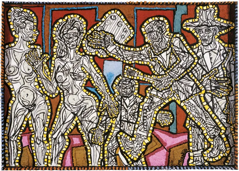 Nicholas Sperakis / Pasión y creatividad del artista / 2002 / Mixta sobre lienzo / 91 x 128 cm Óscar Monsalve