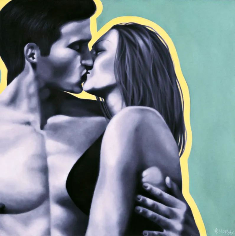 Yolanda Mesa / Amores públicos iv / 2006 / Óleo sobre lienzo / 100 x 100 cm Óscar Monsalve
