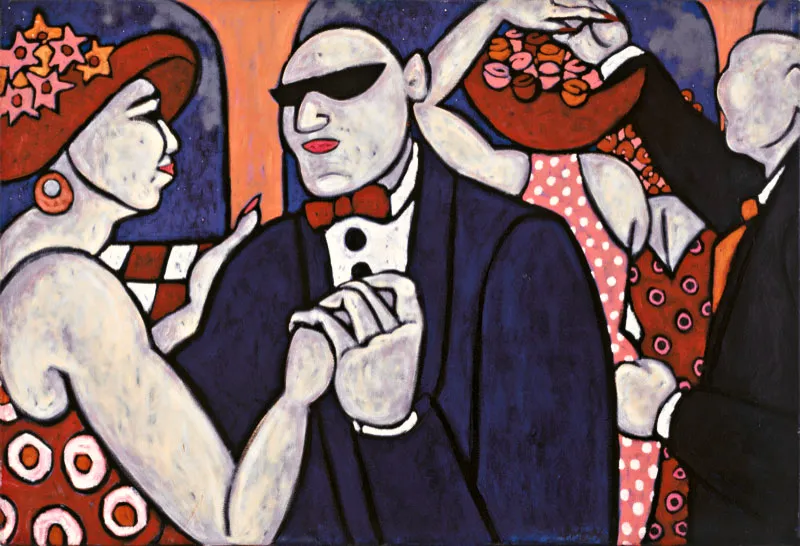Yolanda Mesa / Pareja / 1992 / Óleo sobre lienzo / 85 x 125 cm Óscar Monsalve