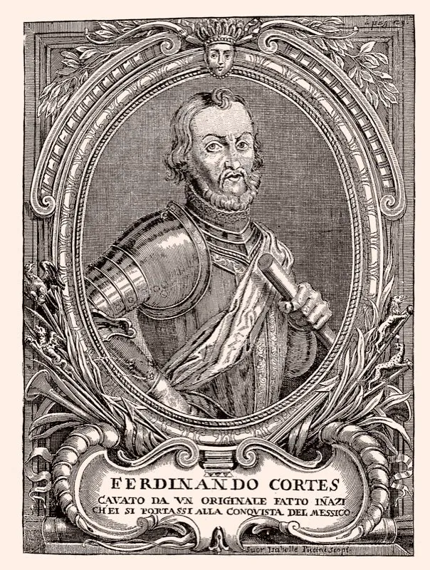 Hernn Corts, oriundo tambin de Extremadura, efectu con antelacin a su paisano Francisco Pizarro la primera hazaa portentosa de la Conquista al someter el soberbio Imperio azteca, al que bautiz con el nombre de Nueva Espaa, sin duda la joya ms apreciada de la corona espaola. Esta proeza le gan los ttulos de capitn general y marqus del Valle. 