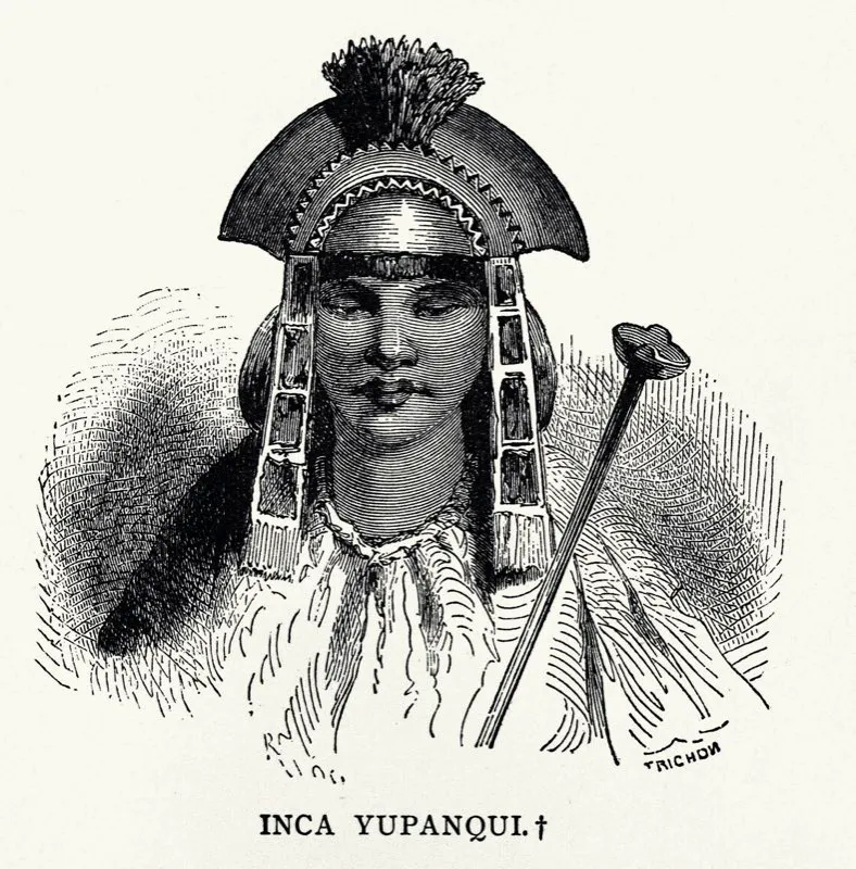 Sucesor de Atahualpa, su hermanastro el inca Manco Capac II fue entronizado por Francisco Pizarro, con quien se ali para luchar contra los incas de Quito, que clamaban venganza por el asesinato de Atahualpa. Manco Capac se reconoci vasallo del emperador Carlos V. Muri en Vilcabamba en 1544. Este grabado representa a Manco atuendo de rey. 