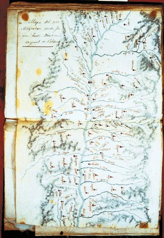 Quesada desbroz el camino de Santaf hacia el ro Magdalena. El hallazgo de panes de sal en el ro Opn hizo pensar a Quesada y los suyos en la existencia de una civilizacin. Siguiendo la ruta del comercio de  la sal, llegaron finalmente  al altiplano. 