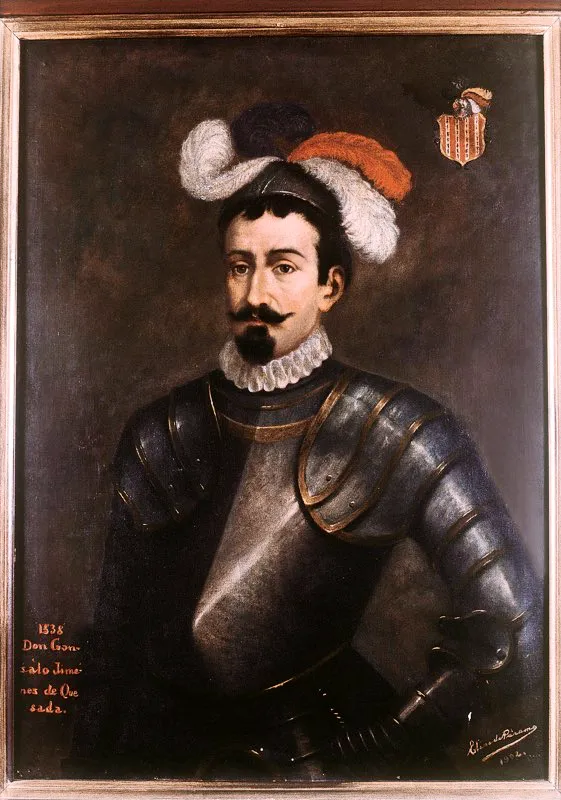 Jimnez de Quesada. leo de Jos Pramo, Museo Nacional de Colombia, Bogot. 