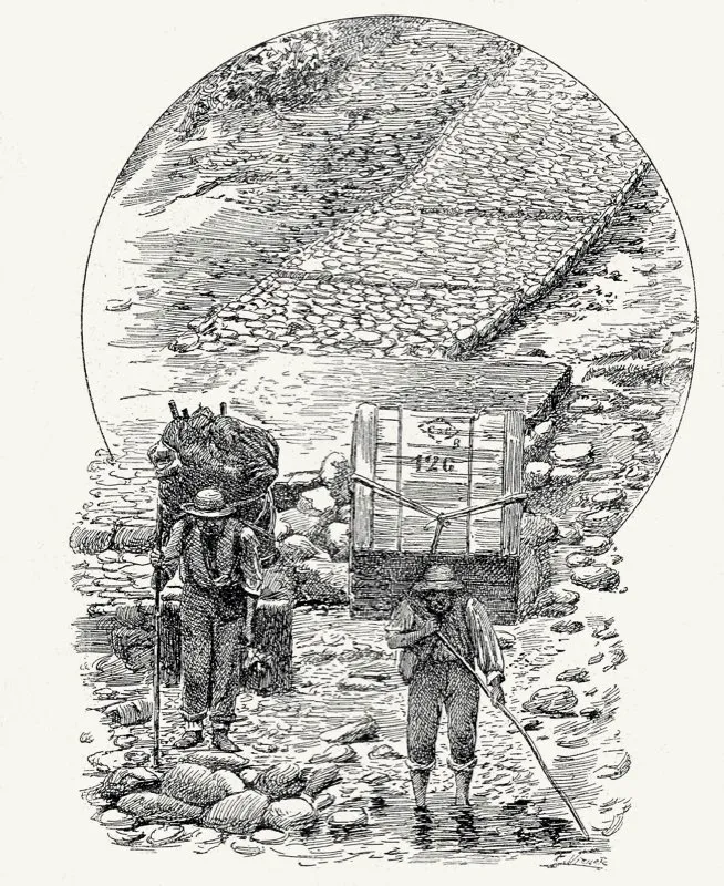 Las calles de Santafé comenzaron a ser empedradas muy tardíamente, en la segunda mitad del siglo xviii.